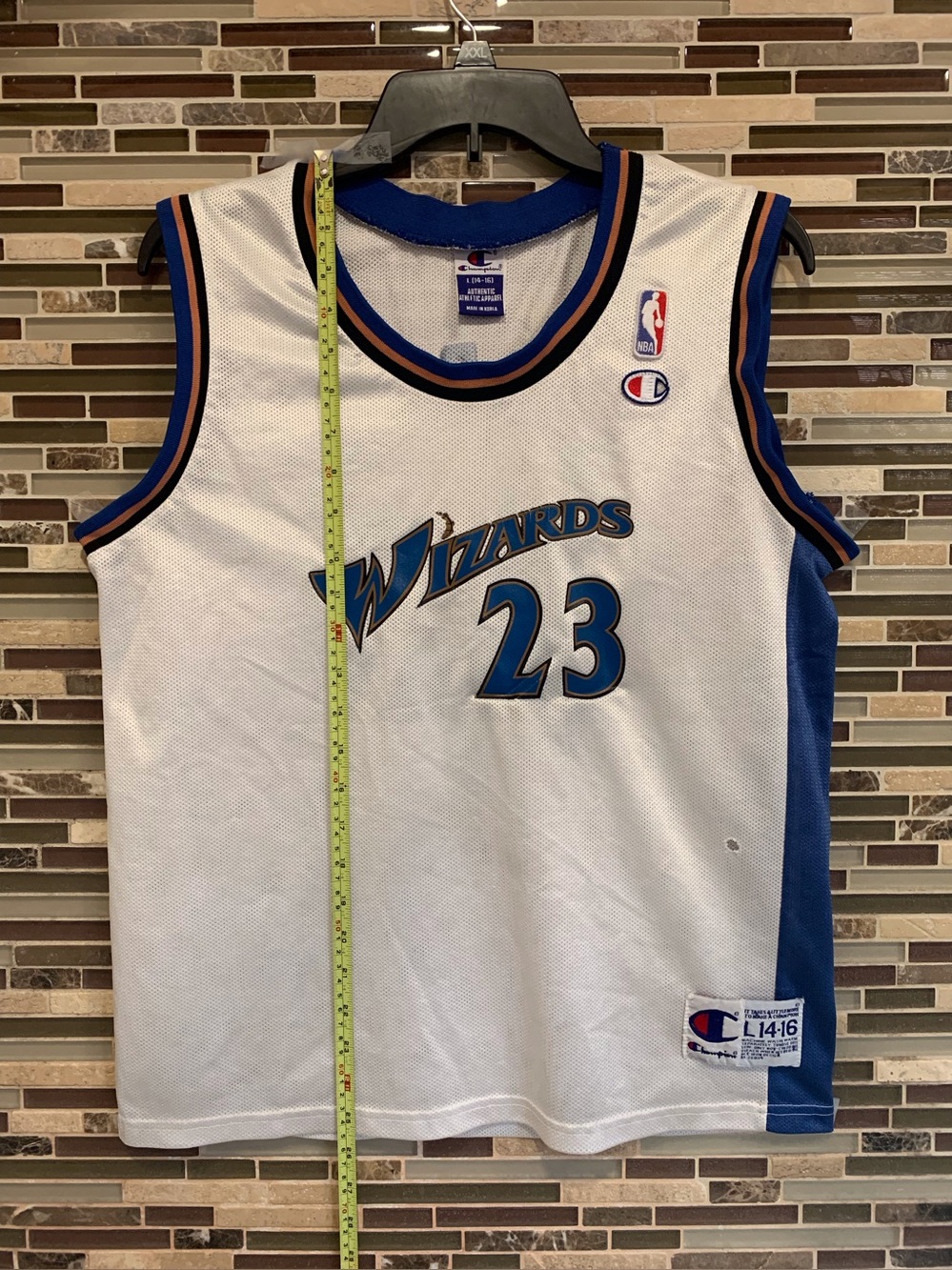 Michael Jordan Washington Wizards #23 Jersey Champion NBA Youth L - Picture 9 of 10